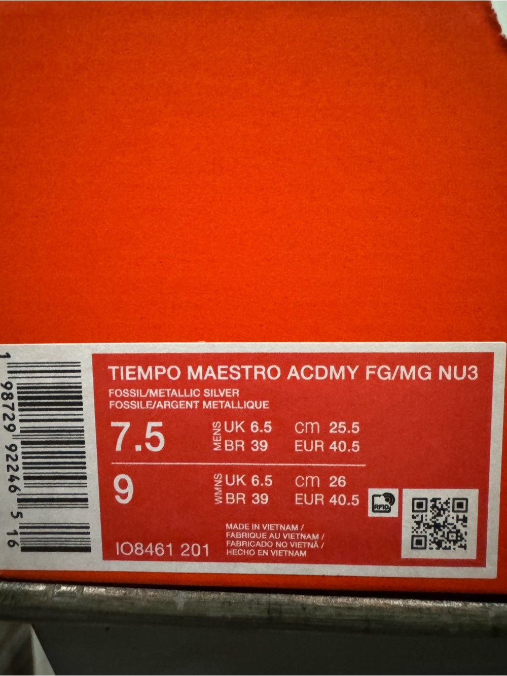 NIKE UNITED TIEMPO MAESTRO ACADEMY FG/MG LOW FOSSIL BURGUNDY SOCCER CLEATS - Picture 11 of 14